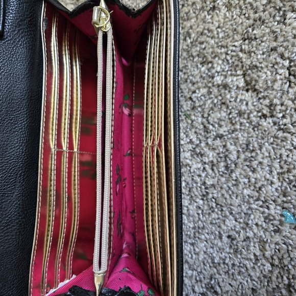 Betsey Johnson Black Clutch with Gold Sequin Bow - Picture 5 of 8